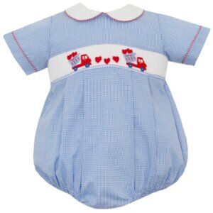 Baby Boys Smocked Valentine's Day Bubble - petit bébé